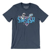 Syracuse Smash Lacrosse Men/Unisex T-Shirt-Heather Navy-Allegiant Goods Co. Vintage Sports Apparel