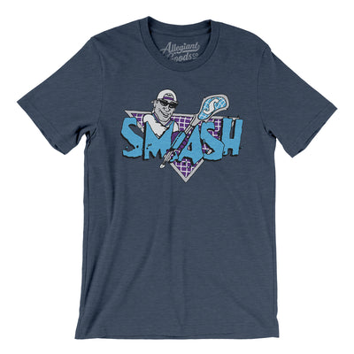 Syracuse Smash Lacrosse Men/Unisex T-Shirt-Heather Navy-Allegiant Goods Co. Vintage Sports Apparel