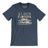 St. Pete Florida Pier Men/Unisex T-Shirt-Heather Navy-Allegiant Goods Co. Vintage Sports Apparel