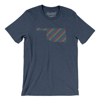Oklahoma Pride State Men/Unisex T-Shirt-Heather Navy-Allegiant Goods Co. Vintage Sports Apparel