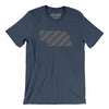 Nebraska Pride State Men/Unisex T-Shirt-Heather Navy-Allegiant Goods Co. Vintage Sports Apparel
