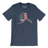Alaska American Flag Men/Unisex T-Shirt-Allegiant Goods Co. Vintage Sports Apparel