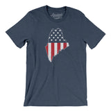 Maine American Flag Men/Unisex T-Shirt-Allegiant Goods Co. Vintage Sports Apparel
