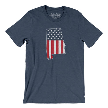 Alabama American Flag Men/Unisex T-Shirt-Allegiant Goods Co. Vintage Sports Apparel