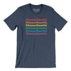 Massachusetts Pride Men/Unisex T-Shirt-Heather Navy-Allegiant Goods Co. Vintage Sports Apparel