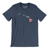 Hawaii American Flag Men/Unisex T-Shirt-Allegiant Goods Co. Vintage Sports Apparel