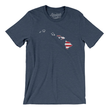 Hawaii American Flag Men/Unisex T-Shirt-Allegiant Goods Co. Vintage Sports Apparel