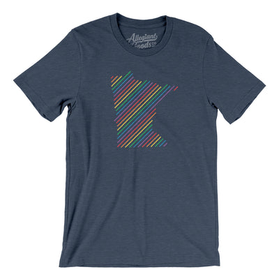 Minnesota Pride State Men/Unisex T-Shirt-Heather Navy-Allegiant Goods Co. Vintage Sports Apparel