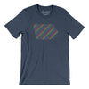 Iowa Pride State Men/Unisex T-Shirt-Heather Navy-Allegiant Goods Co. Vintage Sports Apparel