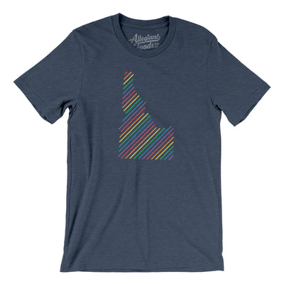 Idaho Pride State Men/Unisex T-Shirt-Heather Navy-Allegiant Goods Co. Vintage Sports Apparel