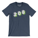 Seattle 206 Area Code Men/Unisex T-Shirt-Allegiant Goods Co. Vintage Sports Apparel