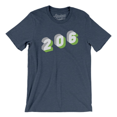 Seattle 206 Area Code Men/Unisex T-Shirt-Allegiant Goods Co. Vintage Sports Apparel