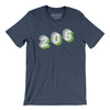 Seattle 206 Area Code Men/Unisex T-Shirt-Heather Navy-Allegiant Goods Co. Vintage Sports Apparel