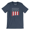 New Mexico American Flag Men/Unisex T-Shirt-Heather Navy-Allegiant Goods Co. Vintage Sports Apparel