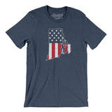 Rhode Island American Flag Men/Unisex T-Shirt-Allegiant Goods Co. Vintage Sports Apparel