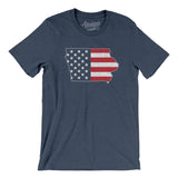 Iowa American Flag Men/Unisex T-Shirt-Allegiant Goods Co. Vintage Sports Apparel