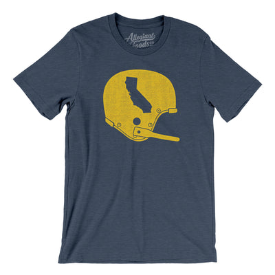 California Vintage Football Helmet Men/Unisex T-Shirt-Heather Navy-Allegiant Goods Co. Vintage Sports Apparel