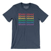 Rhode Island Pride Men/Unisex T-Shirt-Heather Navy-Allegiant Goods Co. Vintage Sports Apparel