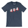 Atlanta 404 Area Code Men/Unisex T-Shirt-Heather Navy-Allegiant Goods Co. Vintage Sports Apparel
