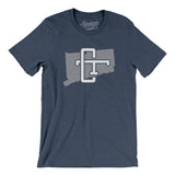 Connecticut Home State Men/Unisex T-Shirt-Heather Navy-Allegiant Goods Co. Vintage Sports Apparel