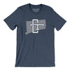 Connecticut Home State Men/Unisex T-Shirt-Heather Navy-Allegiant Goods Co. Vintage Sports Apparel