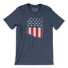 Arizona American Flag Men/Unisex T-Shirt-Heather Navy-Allegiant Goods Co. Vintage Sports Apparel