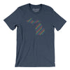 Michigan Pride State Men/Unisex T-Shirt-Heather Navy-Allegiant Goods Co. Vintage Sports Apparel