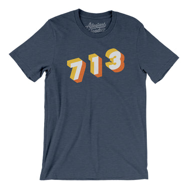 Houston 713 Area Code Men/Unisex T-Shirt-Allegiant Goods Co. Vintage Sports Apparel