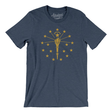 Indiana State Flag Men/Unisex T-Shirt-Allegiant Goods Co. Vintage Sports Apparel
