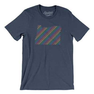 Oregon Pride State Men/Unisex T-Shirt-Heather Navy-Allegiant Goods Co. Vintage Sports Apparel