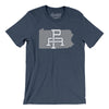 Pennsylvania Home State Men/Unisex T-Shirt-Heather Navy-Allegiant Goods Co. Vintage Sports Apparel