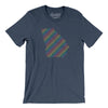 Georgia Pride State Men/Unisex T-Shirt-Heather Navy-Allegiant Goods Co. Vintage Sports Apparel
