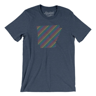 Arkansas Pride State Men/Unisex T-Shirt-Heather Navy-Allegiant Goods Co. Vintage Sports Apparel