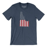Idaho American Flag Men/Unisex T-Shirt-Allegiant Goods Co. Vintage Sports Apparel