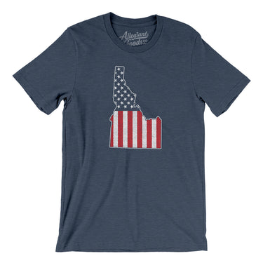 Idaho American Flag Men/Unisex T-Shirt-Allegiant Goods Co. Vintage Sports Apparel