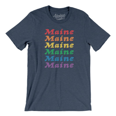 Maine Pride Men/Unisex T-Shirt-Heather Navy-Allegiant Goods Co. Vintage Sports Apparel