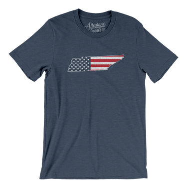 Tennessee American Flag Men/Unisex T-Shirt-Allegiant Goods Co. Vintage Sports Apparel