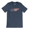 Tennessee American Flag Men/Unisex T-Shirt-Heather Navy-Allegiant Goods Co. Vintage Sports Apparel