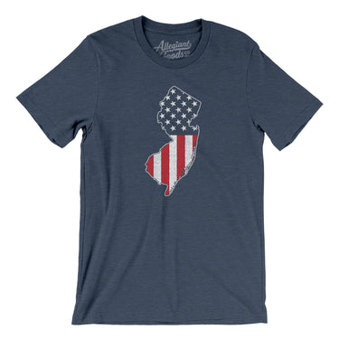 New Jersey American Flag Men/Unisex T-Shirt-Allegiant Goods Co. Vintage Sports Apparel