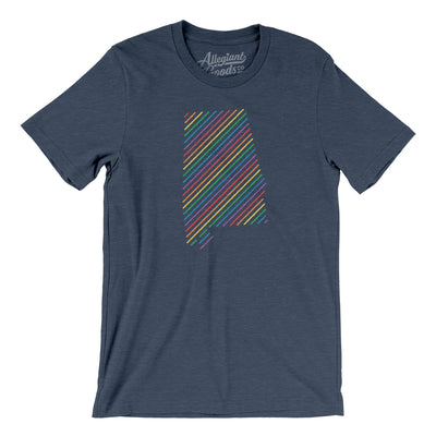 Alabama Pride State Men/Unisex T-Shirt-Heather Navy-Allegiant Goods Co. Vintage Sports Apparel