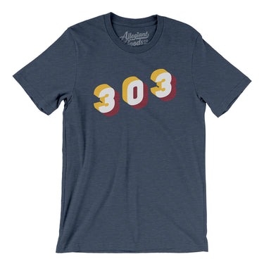 Denver 303 Area Code Men/Unisex T-Shirt-Allegiant Goods Co. Vintage Sports Apparel