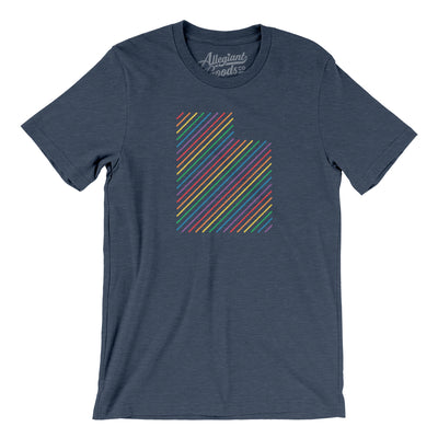 Utah Pride State Men/Unisex T-Shirt-Heather Navy-Allegiant Goods Co. Vintage Sports Apparel