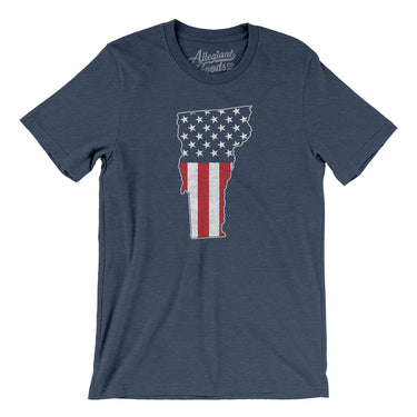 Vermont American Flag Men/Unisex T-Shirt-Allegiant Goods Co. Vintage Sports Apparel