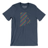 Rhode Island Pride State Men/Unisex T-Shirt-Heather Navy-Allegiant Goods Co. Vintage Sports Apparel