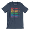 Kansas Pride Men/Unisex T-Shirt-Heather Navy-Allegiant Goods Co. Vintage Sports Apparel