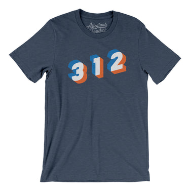 Chicago 312 Area Code Men/Unisex T-Shirt-Allegiant Goods Co. Vintage Sports Apparel