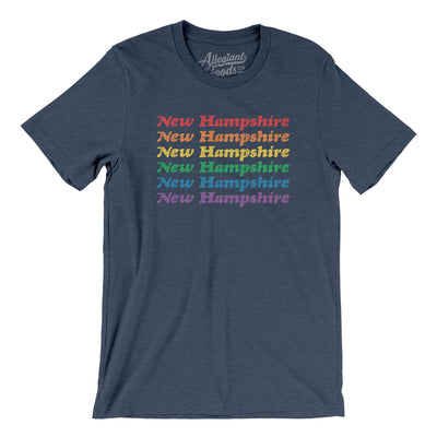 New Hampshire Pride Men/Unisex T-Shirt-Heather Navy-Allegiant Goods Co. Vintage Sports Apparel