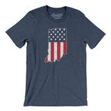 Indiana American Flag Men/Unisex T-Shirt-Allegiant Goods Co. Vintage Sports Apparel