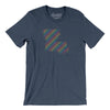 Louisiana Pride State Men/Unisex T-Shirt-Heather Navy-Allegiant Goods Co. Vintage Sports Apparel