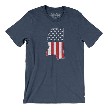 Mississippi American Flag Men/Unisex T-Shirt-Allegiant Goods Co. Vintage Sports Apparel